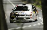 10 Lipiec 2011; Waldemar Kluza, w Mitsubishi Lancer Evo, podczas szóstej rundy Górskich Samochodowych Mistrzostw Polski - LOTOS Grand Prix Sopot 2011. Fot. Tomasz Żuber / GrFoto.org