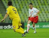 16 Październik 2011; Polska v Ukraina - Międzynarodowy mecz budowniczych infrastrukury do EURO 2012. Na murawie staneły naprzeciw siebie drużyny złożone z przedstawicieli firm budowlanych zaangażowanych w projekty infrastrukturalne związane z EURO 2012. PGE Arena Gdańsk. Fot. Tomasz Żuber / GrFoto.org