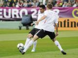 4 Czerwiec 2012; Trening otwarty reprezentacji Niemiec, w ramach przygotowań do UEFA EURO 2012. Podopieczni Joachima Loewa zaprezentowali się na stadionie przy Traugutta w Gdańsku. Trening Niemców oglądało ok. 11 tys. kibiców. Stadion Miejski, Gdańsk. Fot. Tomasz Żuber / GrFoto.org