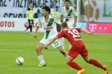 22 Lipiec 2013; Daisuke Matsui, Lechia Gdansk i Aleksander Jagiello, Podbeskidzie Bielsko-Biala. Pierwsza kolejka T-Mobile Ekstraklasa 2013/2014 - Lechia Gdansk v Podbeskidzie Bielsko-Biala. PGE Arena Gdansk. Fot. Tomasz Zuber / GrFoto.org *** Local Caption *** 22 July 2013, Daisuke Matsui, Lechia Gdansk and Aleksander Jagiello, Podbeskidzie Bielsko-Biala. T-Mobile Ekstraklasa 2013/2014, Round 1 - Lechia Gdansk v Podbeskidzie Bielsko-Biala. PGE Arena Gdansk. Picture credit: Tomasz Zuber / GrFoto.org