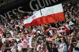 19 Listopad 2008; Polscy kibice podczas meczu Irlandia v Polska - Miedzynarodowy Mecz Towarzyski, Croke Park, Dublin, Irlandia. Fot. Tomasz Zuber / GrFoto.org *** Local Caption *** 19 November 2008; Polish supporters during the match. International friendly - Republic of Ireland v Poland. Croke Park, Dublin, Ireland. Picture credit: Tomasz Zuber / GrFoto.org