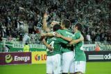 12 Wrzesień 2011; Rodość i gratulacje drużyny Lechia Gdańsk po strzeleniu gola. Szósta kolejka T-Mobile Ekstraklasa 2011/2012 - Lechia Gdańsk v Górnik Zabrze. PGE Arena Gdańsk. Fot. Tomasz Żuber / GrFoto.org  *** Local Caption *** 12 September 2011; Thanks and congratulations from Lechia Gdańsk team mates after scoring a goal. T-Mobile Ekstraklasa 2011/2012, Round 6 - Lechia Gdańsk v Górnik Zabrze. PGE Arena Gdańsk. Picture credit: Tomasz Żuber / GrFoto.org