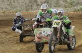 25 Czerwiec 2011; ROES Bjorn z BEUNK Peter, Holandia podczas wyścigu kwalifikacyjnego do Motocrossowych Mistrzostw Świata Sidecar Motocross 2011. Tor Motocrossowy, Borkowo. Fot. Tomasz Zuber / GrFoto.org 