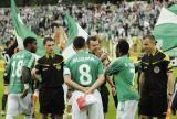 29 Maj 2011; Przywitanie sędziów. Trzydziesta kolejka Ekstraklasy 2010/2011 - Lechia Gdańsk v Zagłębie Lublin. Stadion Miejski, Gdańsk. Fot. Tomasz Żuber / GrFoto.org *** Local Caption *** 29 May 2011; Teams presentation prior of the match. Ekstraklasa 2010/2011, Round  30 - Lechia Gdańsk v Zagłębie Lublin. City Stadium of Traugutta, Gdansk. Picture credit: Tomasz Żuber / GrFoto.org