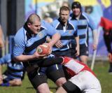 9 Kwiecień 2011; MKS Ogniwo Sopot v KS Posnania Poznań - jedenasta kolejka Ekstraligi rugby 2010/2011. Stadion MKS Ogniwo, Sopot. Fot. Tomasz Żuber / GrFoto.org 
