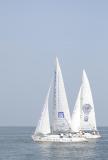 15 Sierpień 2010; Zmagania sterników z czołówki światowego rankingu ISAF, na wodach wokół sopockiego mola, podczas siódmych regat Sopot Match Race 2010. Żeglarski Puchar Świata. Sopot. Fot. Tomasz Żuber / GrFoto.org