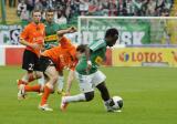 29 Maj 2011; Abdou Traore, Lechia Gdańsk i Adrian Rakowski, Zagłębie Lublin. Trzydziesta kolejka Ekstraklasy 2010/2011 - Lechia Gdańsk v Zagłębie Lublin. Stadion Miejski, Gdańsk. Fot. Tomasz Żuber / GrFoto.org *** Local Caption *** 29 May 2011; Abdou Traore, Lechia Gdańsk and Adrian Rakowski, Zagłębie Lublin. Ekstraklasa 2010/2011, Round  30 - Lechia Gdańsk v Zagłębie Lublin. City Stadium of Traugutta, Gdansk. Picture credit: Tomasz Żuber / GrFoto.org