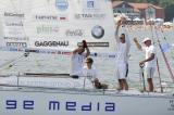 15 Sierpień 2010; Zmagania sterników z czołówki światowego rankingu ISAF, na wodach wokół sopockiego mola, podczas siódmych regat Sopot Match Race 2010. Żeglarski Puchar Świata. Sopot. Fot. Tomasz Żuber / GrFoto.org