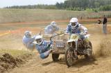 25 Czerwiec 2011; DERKS Thijs z BAX Robbie, Holandia na EML HUSABERG podczas wyścigu kwalifikacyjnego do Motocrossowych Mistrzostw Świata Sidecar Motocross 2011. Tor Motocrossowy, Borkowo. Fot. Tomasz Zuber / GrFoto.org 