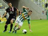 22 Sierpień 2011; Piotr Wiśniewski, Lechia Gdańsk i Marek Saganowski, ŁKS Łódz. Czwarta kolejka T-Mobile Ekstraklasa 2011/2012 - Lechia Gdańsk v ŁKS Łódz. PGE Arena Gdańsk. Fot. Tomasz Żuber / GrFoto.org  *** Local Caption *** 22 August 2011; Piotr Wiśniewski, Lechia Gdańsk and Marek Saganowski, ŁKS Łódz. T-Mobile Ekstraklasa 2011/2012, Round 4 - Lechia Gdańsk v ŁKS Łódz. PGE Arena Gdańsk. Picture credit: Tomasz Żuber / GrFoto.org