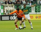 29 Maj 2011; Marcin Pietrowski, Lechia Gdańsk i Sergio Reina, Zagłębie Lublin. Trzydziesta kolejka Ekstraklasy 2010/2011 - Lechia Gdańsk v Zagłębie Lublin. Stadion Miejski, Gdańsk. Fot. Tomasz Żuber / GrFoto.org *** Local Caption *** 29 May 2011; Marcin Pietrowski, Lechia Gdańsk and Sergio Reina, Zagłębie Lublin. Ekstraklasa 2010/2011, Round  30 - Lechia Gdańsk v Zagłębie Lublin. City Stadium of Traugutta, Gdansk. Picture credit: Tomasz Żuber / GrFoto.org