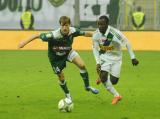 21 Październik 2012; Abdou Razack Traore, Lechia Gdańsk i Tadeusz Socha, Śląsk Wrocław. Ósma kolejka T-Mobile Ekstraklasa 2012/2013 - Lechia Gdańsk v Śląsk Wrocław. PGE Arena Gdańsk. Fot. Tomasz Żuber / GrFoto.org *** Local Caption *** 21 October 2012; Abdou Razack Traore, Lechia Gdansk and Tadeusz Socha, Slask Wroclaw. T-Mobile Ekstraklasa 2012/2013, Round 8 - Lechia Gdansk v Slask Wroclaw. PGE Arena Gdańsk. Picture credit: Tomasz Żuber / GrFoto.org