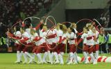 26 Marzec 2013; Cheerliderki reprezentacji polski podczas przerwy w meczu. Mecz eliminacji Mistrzostw Świata 2014 - Polska v San Marino. Stadion Narodowy, Warszawa, Polska. Fot. Tomasz Żuber / GrFoto.org *** Local Caption *** 26 March 2013; Cheerleaders of representation of Poland entertain the crowd during the half time. 2014 FIFA World Cup qualification – UEFA Group H - Poland v San Marino. Warsaw National Stadium, Poland. Picture credit: Tomasz Zuber / GrFoto.org