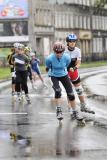 28 Sierpnia 2010; Bieg rolkarzy ulicami miasta podczas Drugiego Maratonu Sierpniowego pod Honorowym Patronatem Lecha Wałęsy, który odbył się w Gdańsku i był ukoronowaniem obchodów trzydziestej rocznicy podpisania porozumień sierpniowych w Stoczni Gdańskiej.
Tegoroczna edycja miała rangę zawodów Pucharu Świata w ramach cyklu World Inline Cup. Plac Zebrań Ludowych, Gdańsk. Fot. Tomasz Żuber *** Local Caption *** 
