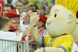 6 Wrzesień 2011; Maskotki EURO 2012 Slavek i Slavko przed rozpoczęciem spotkania. Międzynarodowy mecz towarzyski - Polska v Niemcy. Stadion PGE Arena Gdańsk. Fot. Tomasz Żuber / GrFoto.org  *** Local Caption *** 6 September 2011;  Slavek and Slavko - mascots of EURO 2012. International friendly match - Poland v Germany. Stadium PGE Arena Gdańsk. Picture credit: Tomasz Żuber / GrFoto.org