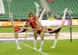 9 Czerwiec 2011; Występ cheerleaderek przed rozpoczęciem spotkania. Międzynarodowy mecz towarzyski w ramach przygotowań do Euro 2012 - Polska v Francja. Stadion Legii Warszawa. Fot. Tomasz Żuber / GrFoto.org *** Local Caption *** 9 June 2011; Cheerleaders entertaining the crowd during the first half break.
International friendly match - Poland v France. Stadium Legii Warszawa. Picture credit: Tomasz Żuber / GrFoto.org