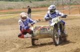 25 Czerwiec 2011; MÜLLER Günter Georg z LANGE Tobias, Niemcy na VMC HUSABERG podczas wyścigu kwalifikacyjnego do Motocrossowych Mistrzostw Świata Sidecar Motocross 2011. Tor Motocrossowy, Borkowo. Fot. Tomasz Zuber / GrFoto.org 