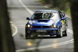 10 Lipiec 2011; Oscar Azzini, w Subaru Impreza WRX, podczas szóstej rundy Górskich Samochodowych Mistrzostw Polski - LOTOS Grand Prix Sopot 2011. Fot. Tomasz Żuber / GrFoto.org