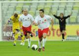 16 Październik 2011; Polska v Ukraina - Międzynarodowy mecz budowniczych infrastrukury do EURO 2012. Na murawie staneły naprzeciw siebie drużyny złożone z przedstawicieli firm budowlanych zaangażowanych w projekty infrastrukturalne związane z EURO 2012. PGE Arena Gdańsk. Fot. Tomasz Żuber / GrFoto.org