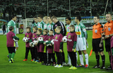 28 Listopad 2011; Prezentacja drużyn. Piętnasta kolejka T-Mobile Ekstraklasa 2011/2012 - Lechia Gdańsk v Ruch Chorzów. PGE Arena Gdańsk. Fot. Tomasz Żuber / GrFoto.org  *** Local Caption *** 28 November 2011; Teams presentation prior of the match. T-Mobile Ekstraklasa 2011/2012, Round 15 - Lechia Gdańsk v Ruch Chorzów. PGE Arena Gdańsk. Picture credit: Tomasz Żuber / GrFoto.org