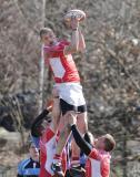 9 Kwiecień 2011; MKS Ogniwo Sopot v KS Posnania Poznań - jedenasta kolejka Ekstraligi rugby 2010/2011. Stadion MKS Ogniwo, Sopot. Fot. Tomasz Żuber / GrFoto.org 
