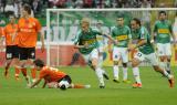 29 Maj 2011; Kontra drużyny Lechii Gdańsk. Trzydziesta kolejka Ekstraklasy 2010/2011 - Lechia Gdańsk v Zagłębie Lublin. Stadion Miejski, Gdańsk. Fot. Tomasz Żuber / GrFoto.org *** Local Caption *** 29 May 2011; Ivans Lukjanovs and Paweł Nowak, Lechia Gdańsk. Ekstraklasa 2010/2011, Round  30 - Lechia Gdańsk v Zagłębie Lublin. City Stadium of Traugutta, Gdansk. Picture credit: Tomasz Żuber / GrFoto.org