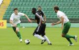 2 Lipca 2011; Emanuel Olisadebe, Lechia Gdańsk przeciwko zawodnikowi Olimpia Grudziądz. Pierwszy sparing po powrocie ze zgrupowania do Gdańska - Lechia Gdańsk v Olimpia Grudziądz. Stadion Miejski, Gdańsk. Fot. Tomasz Żuber / GrFoto.org  *** Local Caption *** 2 july 2011; Emanuel Olisadebe, Lechia Gdańsk. First sparing after the team come back to Gdańsk from being away - Lechia Gdańsk v Olimpia Grudziądz. City Stadium of Traugutta, Gdansk. Picture credit: Tomasz Żuber / GrFoto.org