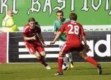 8 Maj 2011; Levon Airapetian, Lechia Gdańsk i Cezary Wilk, Mikhail Sivakou, Wisła Kraków. Dwudziesta piąta kolejka Ekstraklasy 2010/2011 - Lechia Gdańsk v Wisła Kraków. Stadion Miejski, Gdańsk. Fot. Tomasz Żuber / GrFoto.org *** Local Caption *** 8 May 2011; Levon Airapetian, Lechia Gdańsk and Cezary Wilk, Mikhail Sivakou, Wisła Kraków. Ekstraklasa 2010/2011, Round 25 - Lechia Gdańsk v Wisła Kraków. City Stadium of Traugutta, Gdansk. Picture credit: Tomasz Żuber / GrFoto.org