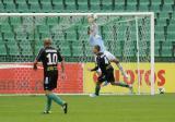 2 Lipca 2011; Michał Buchalik, Lechia Gdańsk podczas spotkania. Drugi sparing po powrocie ze zgrupowania do Gdańska - Lechia Gdańsk v Zawisza Bydgoszcz. Stadion Miejski, Gdańsk. Fot. Tomasz Żuber / GrFoto.org  *** Local Caption *** 2 July 2011; Lechia Gdańsk goalkeeper Michał Buchalik in action. Second sparing after the team come back to Gdańsk from being away - Lechia Gdańsk v Zawisza Bydgoszcz. City Stadium of Traugutta, Gdansk. Picture credit: Tomasz Żuber / GrFoto.org