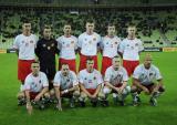 16 Październik 2011; Polska v Ukraina - Międzynarodowy mecz budowniczych infrastrukury do EURO 2012. Na murawie staneły naprzeciw siebie drużyny złożone z przedstawicieli firm budowlanych zaangażowanych w projekty infrastrukturalne związane z EURO 2012. PGE Arena Gdańsk. Fot. Tomasz Żuber / GrFoto.org