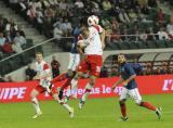 9 Czerwiec 2011; Adrian Mierzejewski, Polska i Patrice Evra, Francja. Międzynarodowy mecz towarzyski w ramach przygotowań do Euro 2012 - Polska v Francja. Stadion Legii Warszawa. Fot. Tomasz Żuber / GrFoto.org *** Local Caption *** 9 June 2011; Adrian Mierzejewski, Poland and Patrice Evra, France. International friendly match - Poland v France. Stadium Legii Warszawa. Picture credit: Tomasz Żuber / GrFoto.org