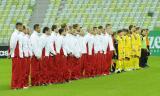 16 Październik 2011; Polska v Ukraina - Międzynarodowy mecz budowniczych infrastrukury do EURO 2012. Na murawie staneły naprzeciw siebie drużyny złożone z przedstawicieli firm budowlanych zaangażowanych w projekty infrastrukturalne związane z EURO 2012. PGE Arena Gdańsk. Fot. Tomasz Żuber / GrFoto.org