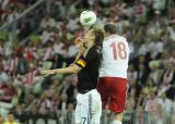 6 Wrzesień 2011; Per Mertesacker, Niemcy i Adrian Mierzejewski, Polska. Międzynarodowy mecz towarzyski - Polska v Niemcy. Stadion PGE Arena Gdańsk. Fot. Tomasz Żuber / GrFoto.org  *** Local Caption *** 6 September 2011; Per Mertesacker, Poland and Adrian Mierzejewski, Germany. International friendly match - Poland v Germany. Stadium PGE Arena Gdańsk. Picture credit: Tomasz Żuber / GrFoto.org