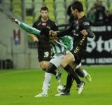 2 Grudzień 2011; Abdou Razack Traore, Lechia Gdańsk i Maciej Sadlok, Polonia Warszawa. Szesnasta kolejka T-Mobile Ekstraklasa 2011/2012 - Lechia Gdańsk v Polonia Warszawa. PGE Arena Gdańsk. Fot. Tomasz Żuber / GrFoto.org  *** Local Caption *** 2 December 2011; Abdou Razack Traore, Lechia Gdańsk and Maciej Sadlok, Polonia Warszawa. T-Mobile Ekstraklasa 2011/2012, Round 16 - Lechia Gdańsk v Polonia Warszawa. PGE Arena Gdańsk. Picture credit: Tomasz Żuber / GrFoto.org