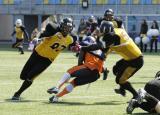 1 Maj 2011; Seahawks Gdynia v Warsaw Eagles - czwarta kolejka spotkań I PLFA. Narodowy Stadion Rugby, Gdynia. Fot. Tomasz Żuber / GrFoto.org