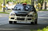 9 Lipiec 2011; Marcin Cichocki, w Mitsubishi Lancer E.9, podczas piątej rundy Górskich Samochodowych Mistrzostw Polski - LOTOS Grand Prix Sopot 2011. Fot. Tomasz Żuber / GrFoto.org