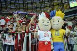 6 Wrzesień 2011; Maskotki EURO 2012 Slavek i Slavko przed rozpoczęciem spotkania. Międzynarodowy mecz towarzyski - Polska v Niemcy. Stadion PGE Arena Gdańsk. Fot. Tomasz Żuber / GrFoto.org  *** Local Caption *** 6 September 2011;  Slavek and Slavko - mascots of EURO 2012. International friendly match - Poland v Germany. Stadium PGE Arena Gdańsk. Picture credit: Tomasz Żuber / GrFoto.org