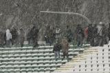 1 Luty 2012; Kibice podczas spotkania. Mecz sparingowy w sezonie 2011/2012 -  Lechia Gdańsk v Zawisza Bydgoszcz. Stadion Miejski, Gdańsk. Fot. Tomasz Żuber / GrFoto.org *** Local Caption *** 1 February 2012; Supporters during the game. Sparring match prior the season 2011/2012 - Lechia Gdańsk v Zawisza Bydgoszcz. City Stadium of Traugutta, Gdansk. Picture credit: Tomasz Żuber / GrFoto.org