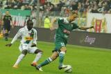 21 Październik 2012; Rafał Grodzicki, Śląsk Wrocław i Abdou Razack Traore, Lechia Gdańsk. Ósma kolejka T-Mobile Ekstraklasa 2012/2013 - Lechia Gdańsk v Śląsk Wrocław. PGE Arena Gdańsk. Fot. Tomasz Żuber / GrFoto.org *** Local Caption *** 21 October 2012;  Rafal Grodzicki, Slask Wroclaw and Abdou Razack Traore, Lechia Gdansk. T-Mobile Ekstraklasa 2012/2013, Round 8 - Lechia Gdansk v Slask Wroclaw. PGE Arena Gdańsk. Picture credit: Tomasz Żuber / GrFoto.org