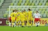 16 Październik 2011; Polska v Ukraina - Międzynarodowy mecz budowniczych infrastrukury do EURO 2012. Na murawie staneły naprzeciw siebie drużyny złożone z przedstawicieli firm budowlanych zaangażowanych w projekty infrastrukturalne związane z EURO 2012. PGE Arena Gdańsk. Fot. Tomasz Żuber / GrFoto.org