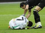 1 Maj 2011; Abdou Traore, Lechia Gdańsk, i Marcelo Moretto, Arka Gdynia. Dwudziesta czwarta kolejka Ekstraklasy 2010/2011 - Arka Gdynia v Lechia Gdańsk. Stadion Miejski, Gdynia. Fot. Tomasz Żuber / GrFoto.org