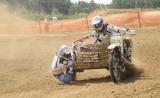 25 Czerwiec 2011; GRISHIN Alexey z FOMCHENKOV Konstantin, Rosja na ZABEL podczas wyścigu kwalifikacyjnego do Motocrossowych Mistrzostw Świata Sidecar Motocross 2011. Tor Motocrossowy, Borkowo. Fot. Tomasz Zuber / GrFoto.org 