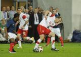 9 Czerwiec 2011; Adrian Mierzejewski, Polska i Patrice Evra, Francja. Międzynarodowy mecz towarzyski w ramach przygotowań do Euro 2012 - Polska v Francja. Stadion Legii Warszawa. Fot. Tomasz Żuber / GrFoto.org *** Local Caption *** 9 June 2011; Adrian Mierzejewski, Poland and Patrice Evra, France. International friendly match - Poland v France. Stadium Legii Warszawa. Picture credit: Tomasz Żuber / GrFoto.org