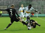 14 Maj 2011; Abdou Razack Traore, Lechia Gdańsk i Radek Mynar, Polonia Warszawa. Dwudziesta siódma kolejka Ekstraklasy 2010/2011 - Lechia Gdańsk v Polonia Warszawa. Stadion Miejski, Gdańsk. Fot. Tomasz Żuber / GrFoto.org *** Local Caption *** 14 May 2011; Abdou Razack Traore, Lechia Gdańsk and Radek Mynar, Polonia Warszawa. Ekstraklasa 2010/2011, Round 27 - Lechia Gdańsk v Polonia Warszawa. City Stadium of Traugutta, Gdansk. Picture credit: Tomasz Żuber / GrFoto.org