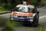 10 Lipiec 2011; Wojciech Koczeski, w Subaru Legacy, podczas szóstej rundy Górskich Samochodowych Mistrzostw Polski - LOTOS Grand Prix Sopot 2011. Fot. Tomasz Żuber / GrFoto.org