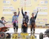 18 Wrzesień 2011; Podium po I wyścigu Mistrzostw Polski Quad - klasa Open + Junior. IV Runda Mistrzostw Polski i Pucharu Polski w Motocrossie Quadów i Mistrzostw Okręgu. Tor Motocrossowy, Borkowo. Fot. Tomasz Zuber / GrFoto.org 