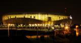 6 Sierpień 2011; Widok ogólny nocą na nowo powstały stadion PGE Arena Gdańsk. Letnica. Fot. Tomasz Żuber / GrFoto.org