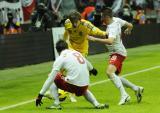 22 Marzec 2013; Danys Harmasz, Ukraina i Grzegorz Krychowiak, Radosław Majewski, Polska. Mecz Eliminacji Mistrzostw Świata 2014 w Brazylii - Polska v Ukraina. Stadion Narodowy, Warszawa, Polska. Fot. Tomasz Żuber / GrFoto.org *** Local Caption *** 22 March 2013; Danys Harmasz, Ukraine and Grzegorz Krychowiak, Radoslaw Majewski, Poland. The 2014 FIFA World Cup Brazil Qualification – UEFA Group H - Poland v Ukraine. Warsaw National Stadium, Poland. Picture credit: Tomasz Zuber / GrFoto.org