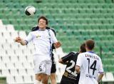 2 Lipca 2011; Marcin Łukaszewski, Zawisza Bydgoszcz przeciwko zawodnikowi Lechia Gdańsk. Drugi sparing po powrocie ze zgrupowania do Gdańska - Lechia Gdańsk v Zawisza Bydgoszcz. Stadion Miejski, Gdańsk. Fot. Tomasz Żuber / GrFoto.org  *** Local Caption *** 2 July 2011; Marcin Łukaszewski, Lechia Gdańsk. Second sparing after the team come back to Gdańsk from being away - Lechia Gdańsk v Zawisza Bydgoszcz. City Stadium of Traugutta, Gdansk. Picture credit: Tomasz Żuber / GrFoto.org