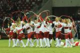 26 Marzec 2013; Cheerliderki reprezentacji polski podczas przerwy w meczu. Mecz eliminacji Mistrzostw Świata 2014 - Polska v San Marino. Stadion Narodowy, Warszawa, Polska. Fot. Tomasz Żuber / GrFoto.org *** Local Caption *** 26 March 2013; Cheerleaders of representation of Poland entertain the crowd during the half time. 2014 FIFA World Cup qualification – UEFA Group H - Poland v San Marino. Warsaw National Stadium, Poland. Picture credit: Tomasz Zuber / GrFoto.org